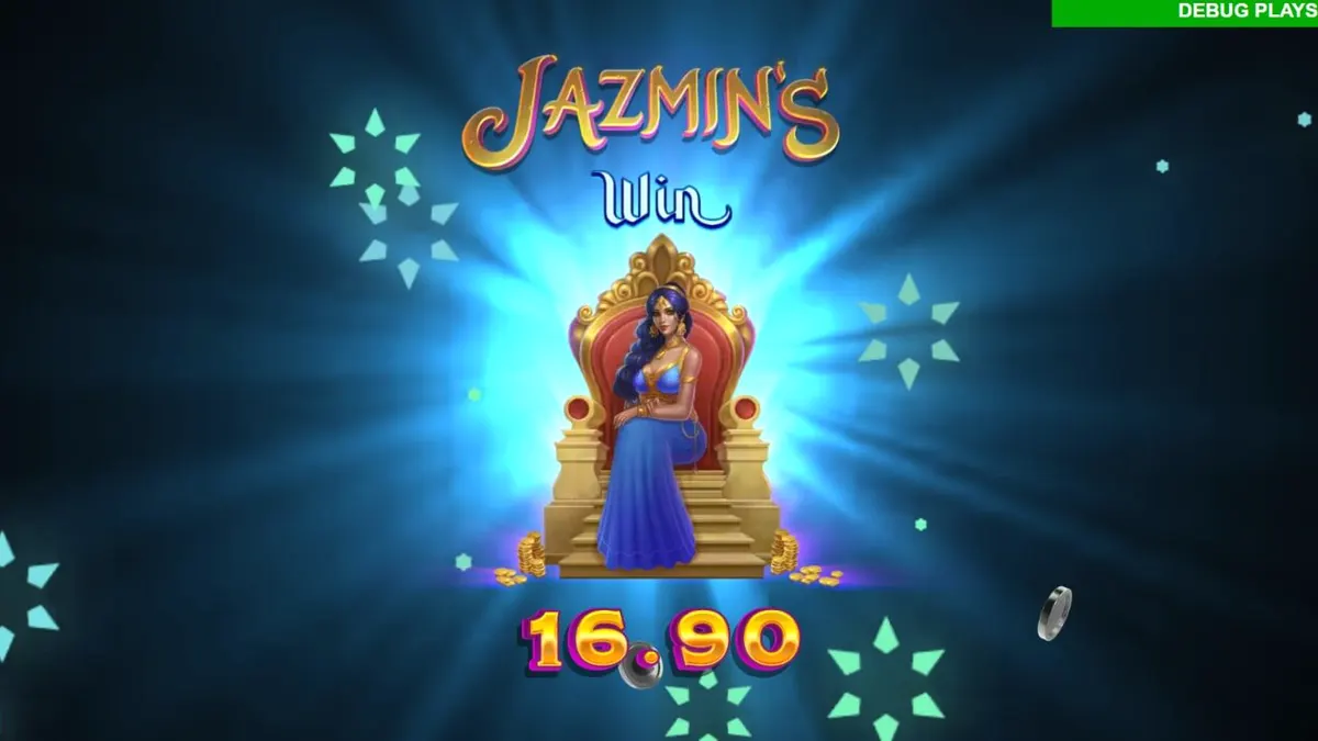 Tampilan visual slot Jazmin’s Wild Ways Smash Pots dengan latar istana Arabian yang mewah